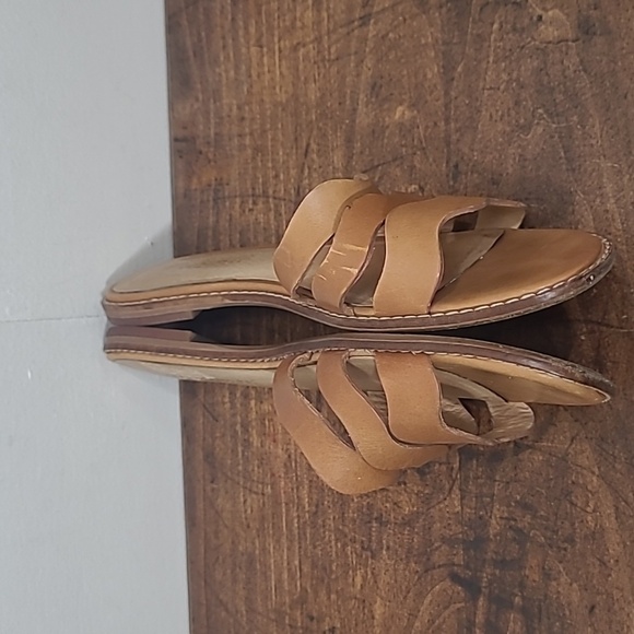 Madewell Vachetta Leather Wave Slide Strappy Slip-on Sandal Women's sz 7 - Picture 7 of 9
